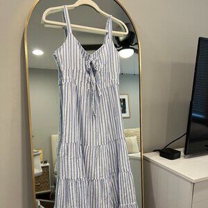 Likely (brand, from Revolve) Maxi Blue/White Striped Maxi Dress (Size 0)